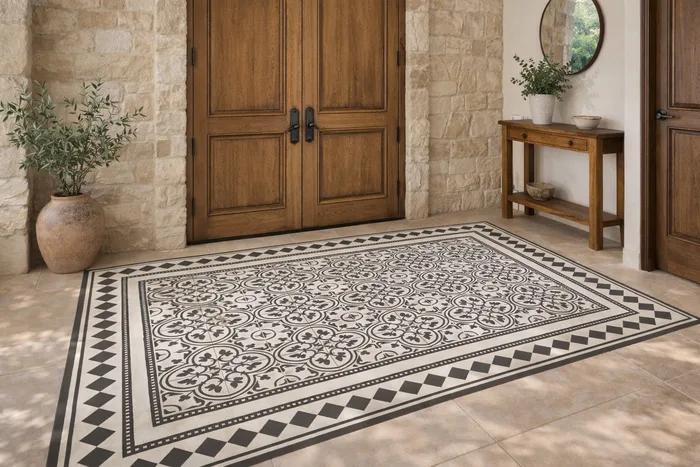 שטיח פי.וי.סי אריחים דגם ";מונקו"; - Monaco Tile Rug
