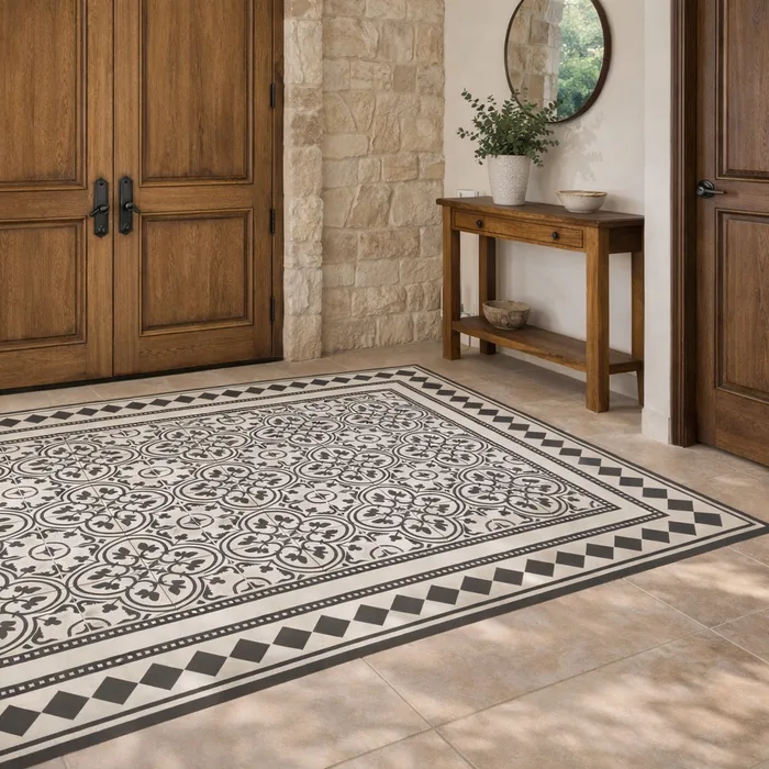 שטיח פי.וי.סי אריחים דגם ";מונקו"; - Monaco Tile Rug