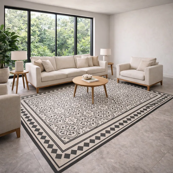 שטיח פי.וי.סי אריחים דגם ";מונקו"; - Monaco Tile Rug