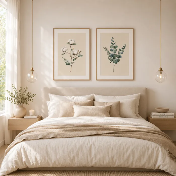 סט תמונות ";כותנה ואקליפטוס"; Cotton & Eucalyptus Collection