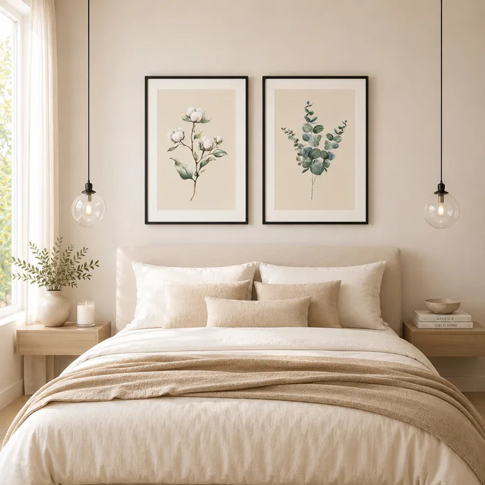 סט תמונות ";כותנה ואקליפטוס"; Cotton & Eucalyptus Collection