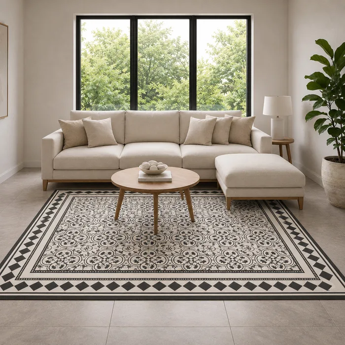 שטיח פי.וי.סי אריחים דגם ";מונקו"; - Monaco Tile Rug