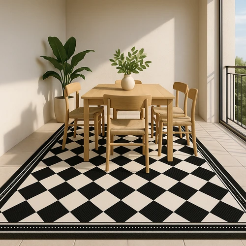 שטיח פיויסי מינימליסטי - Chess pattern