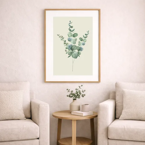 הדפס אקליפטוס בעיצוב מינימליסטי