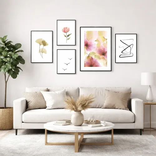 קיר גלריה מינימליסטי